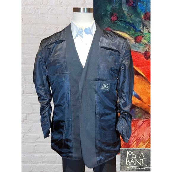 New Jos. A. Bank 44L Men's Black Natural Stretch Business Suit Jacket NWT - Picture 7 of 16